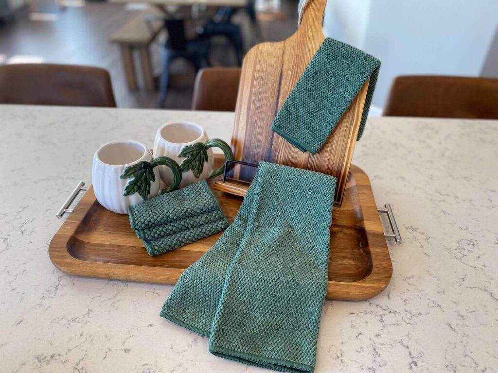 Norwex limited-edition Forest kitchen products including countercloths and kitchen cloths
