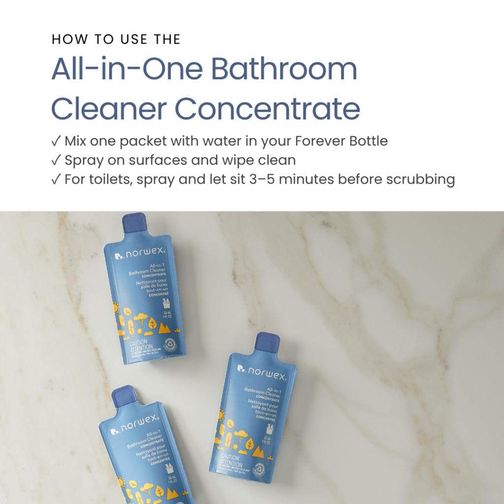 How to use Norwex All-in-One Bathroom Cleaner Concentrate