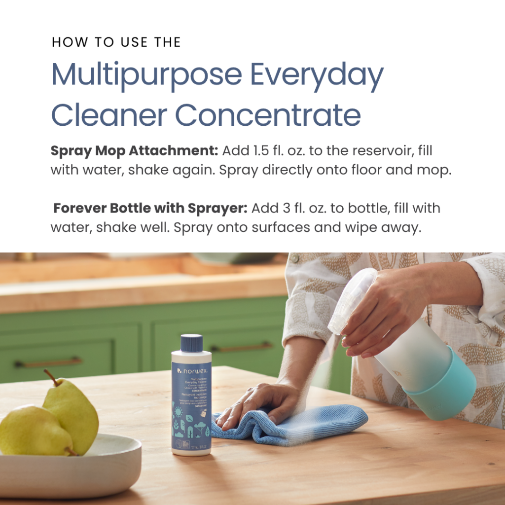 How to use Norwex Multipurpose Everyday Cleaner Concentrate