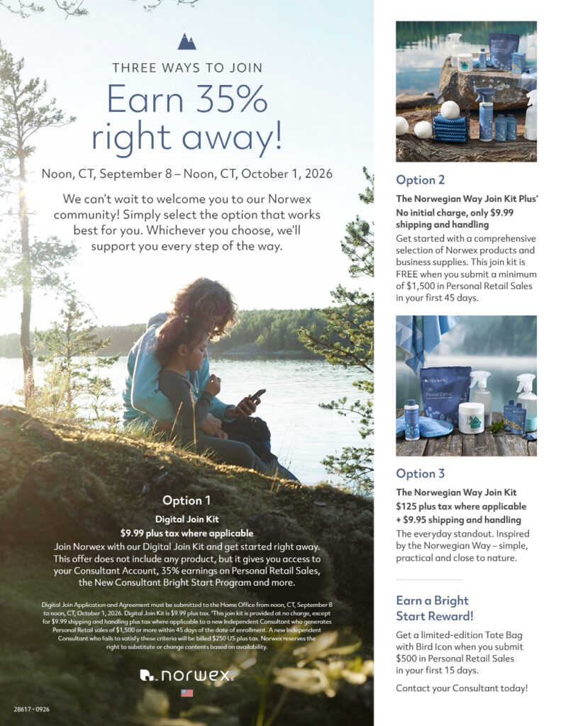 Norwex new consultant digital join kit limited-time offer details