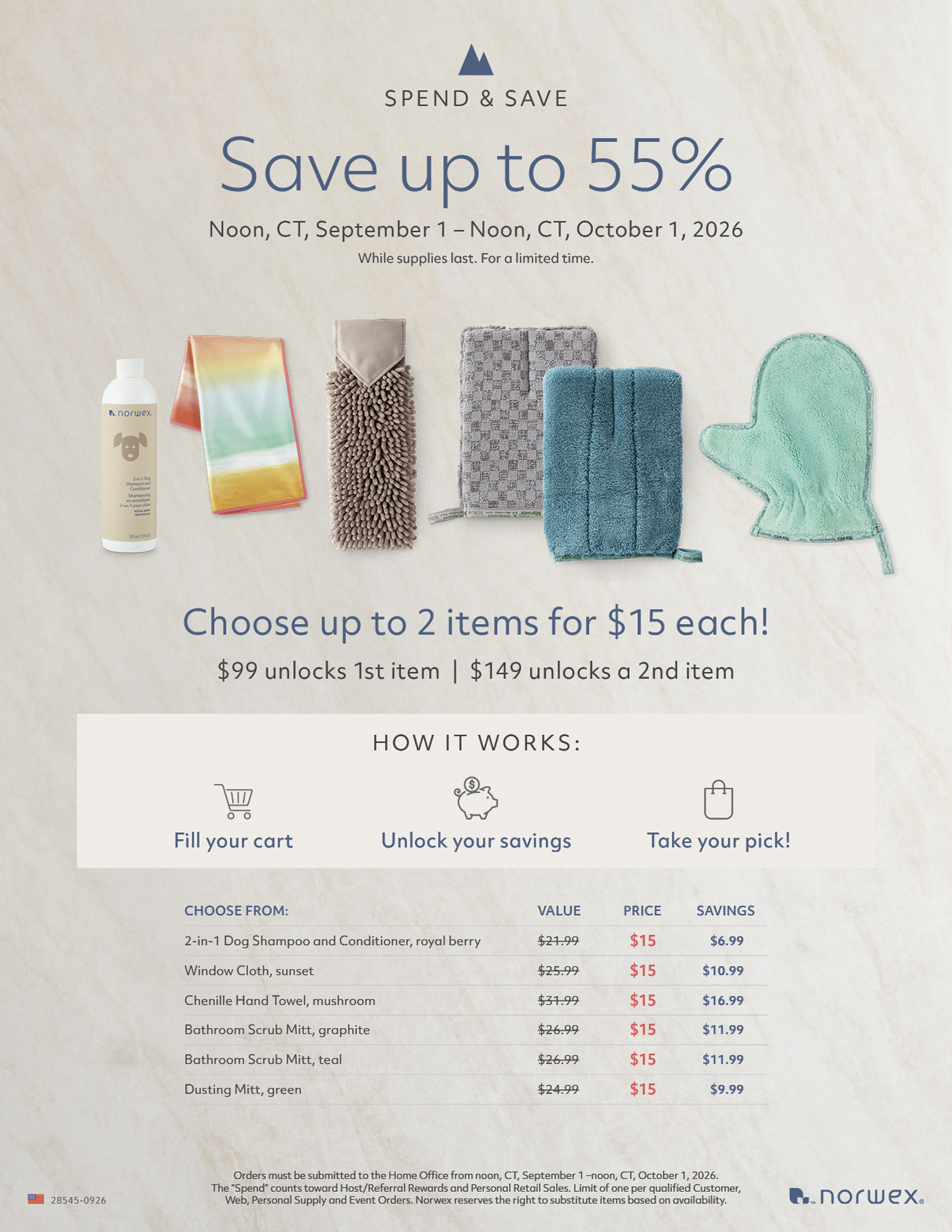September 2026 Norwex Spend and Save promotion